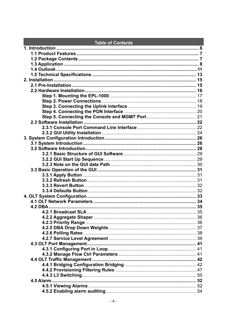 PLANET EPL-1000 User Manual | Page 4 / 83