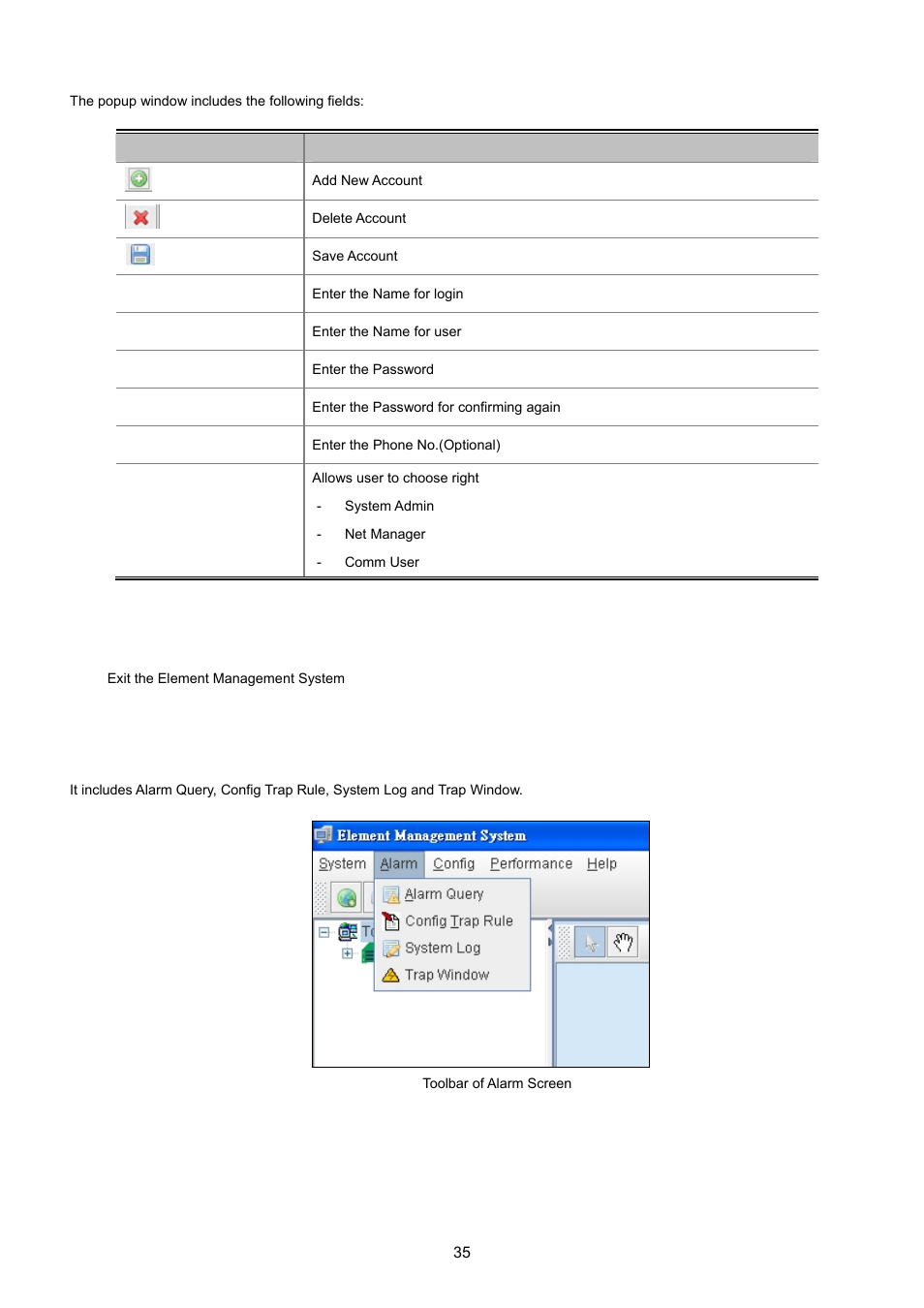 2 alarm | PLANET EPL-2000 User Manual | Page 35 / 81