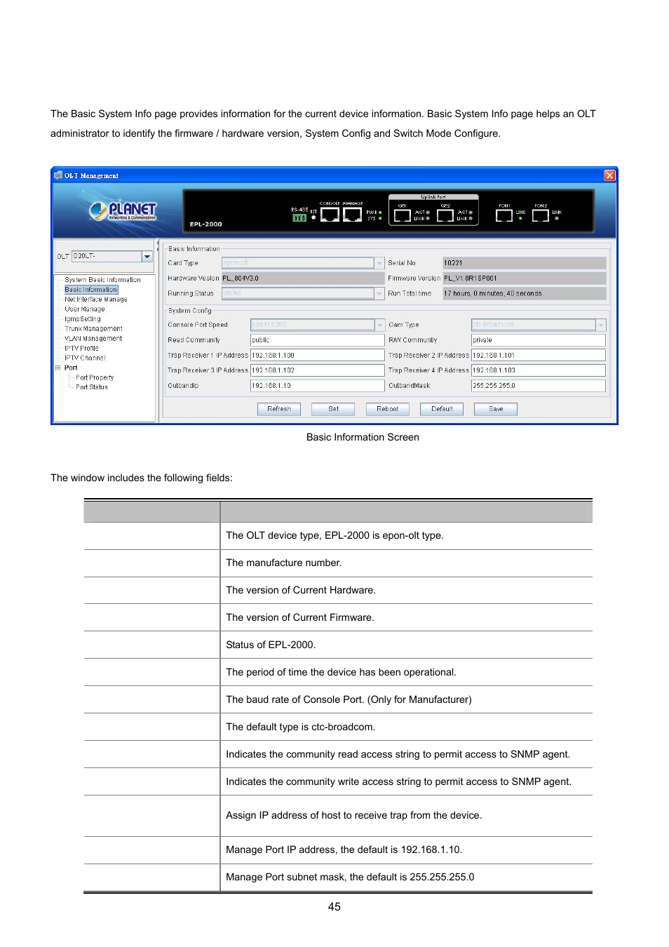 2 basic information | PLANET EPL-2000 User Manual | Page 45 / 81