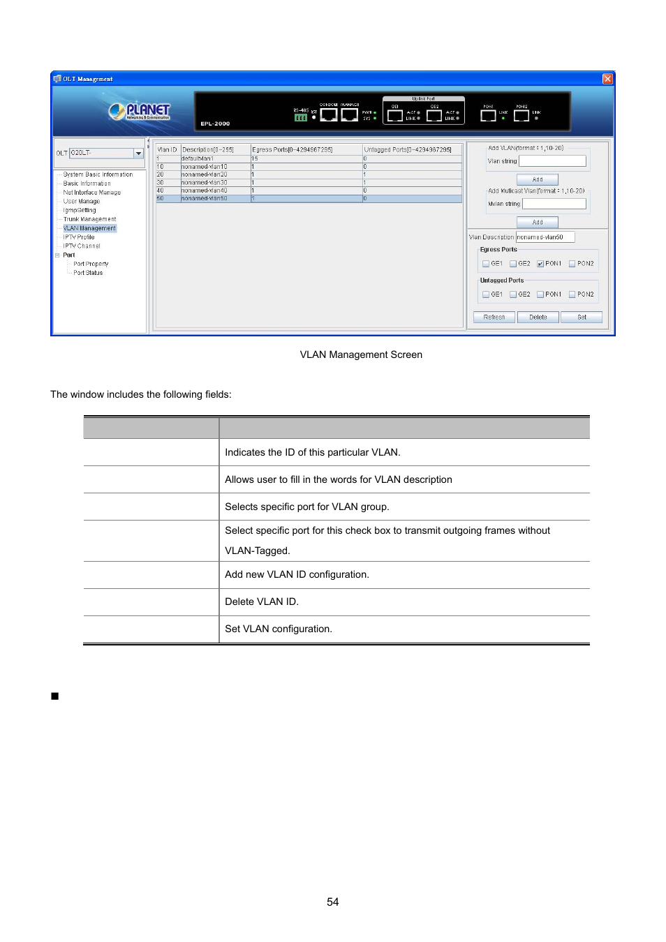 PLANET EPL-2000 User Manual | Page 54 / 81