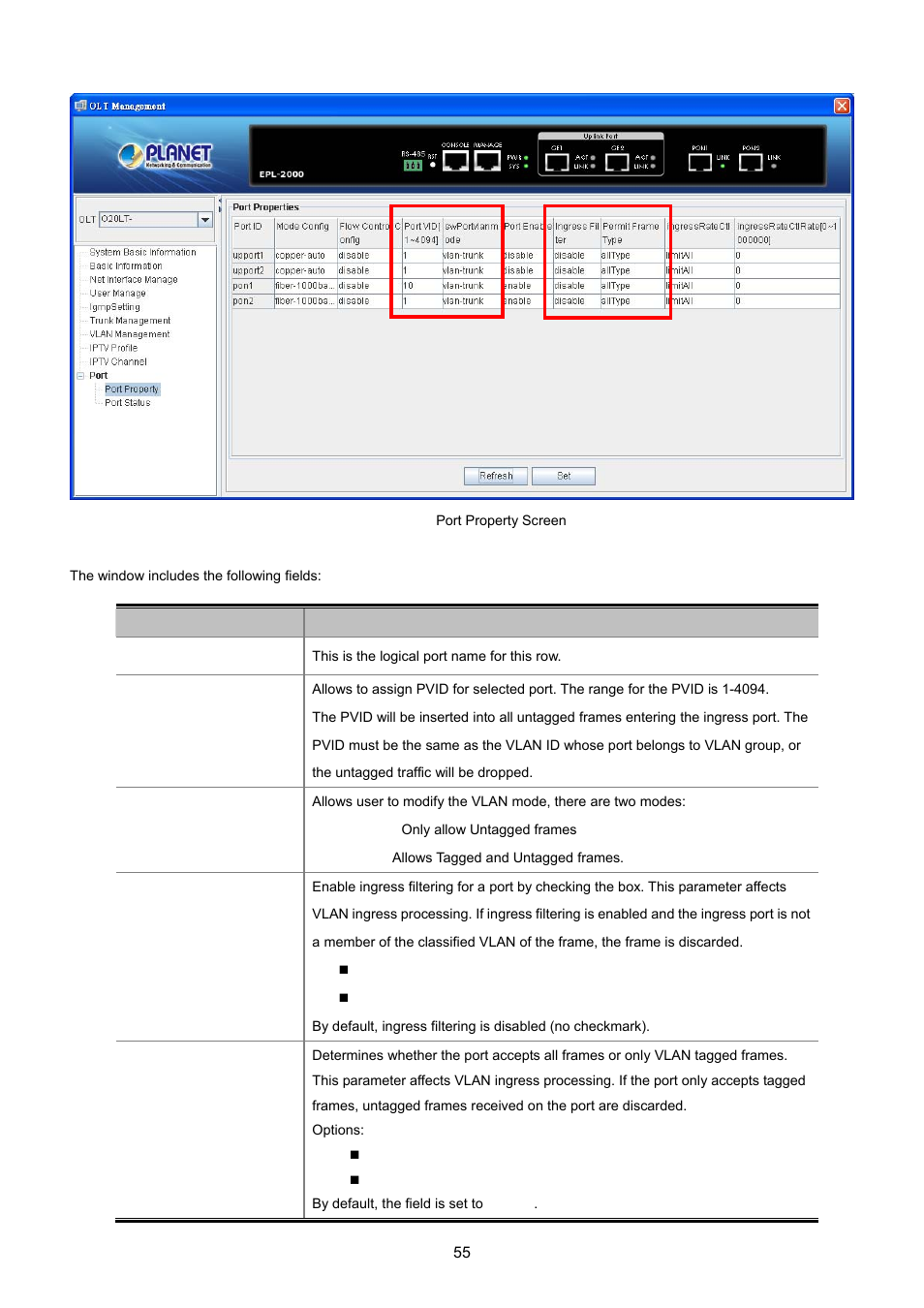 PLANET EPL-2000 User Manual | Page 55 / 81