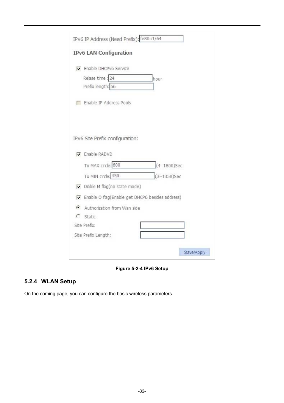4 wlan setup, Wlan setup | PLANET EPN-402NV User Manual | Page 38 / 104