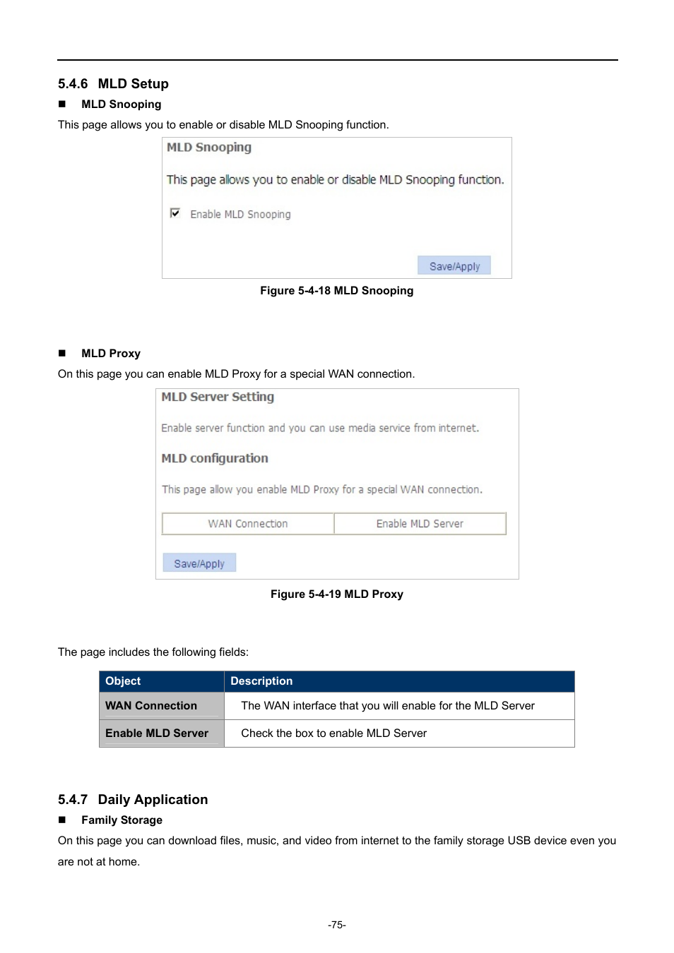 6 mld setup, 7 daily application, Mld setup | Daily application | PLANET EPN-402NV User Manual | Page 81 / 104