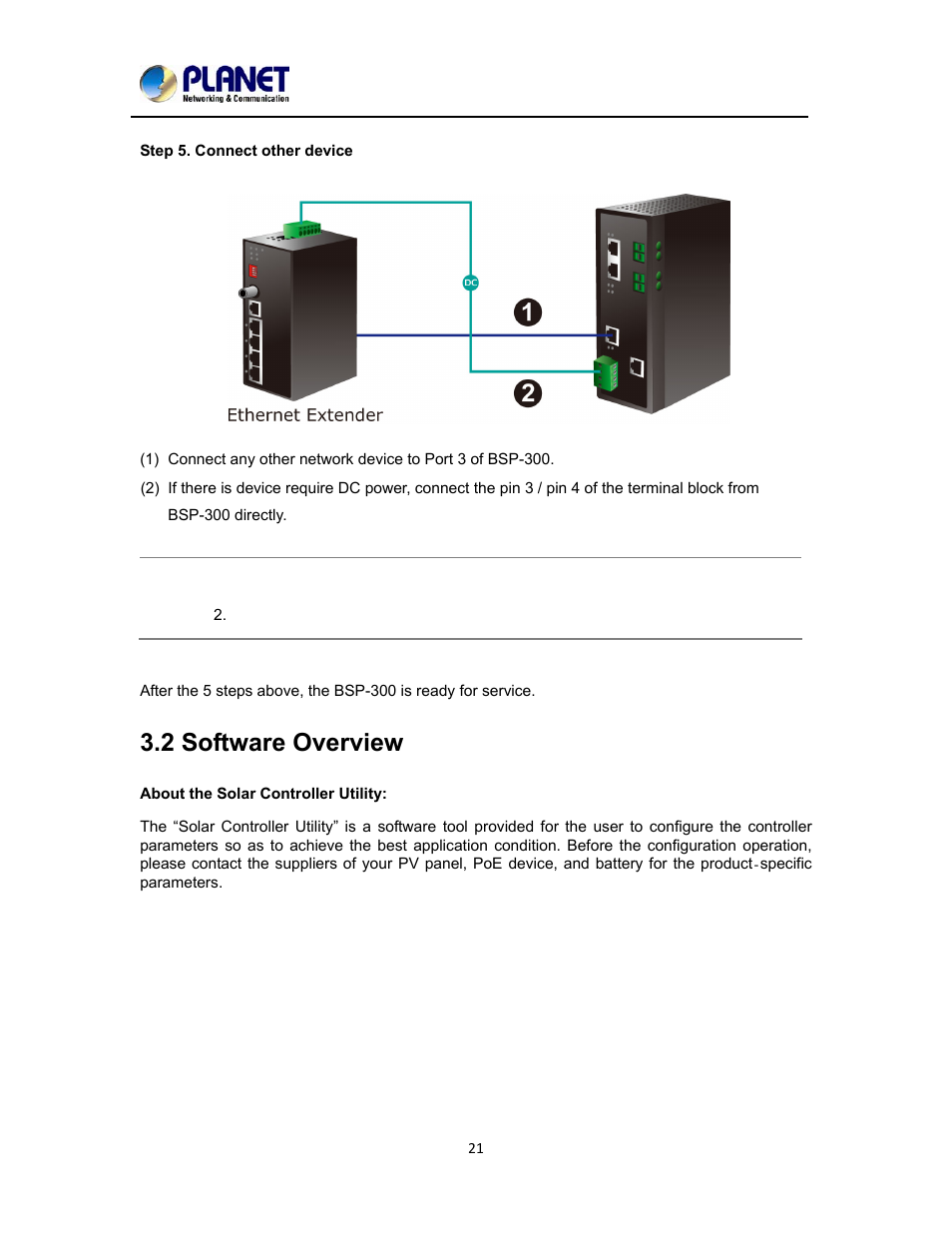 2 software overview, Oftware, Verview | PLANET BSP-300 User Manual | Page 22 / 35