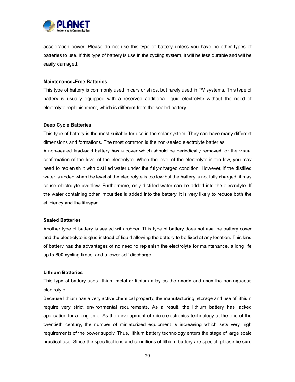 PLANET BSP-300 User Manual | Page 30 / 35