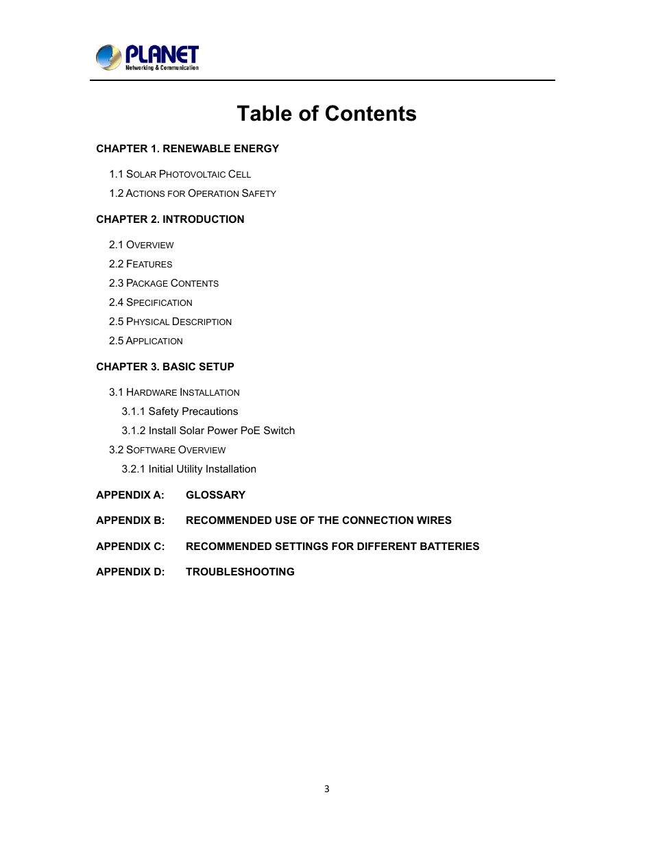 PLANET BSP-300 User Manual | Page 4 / 35