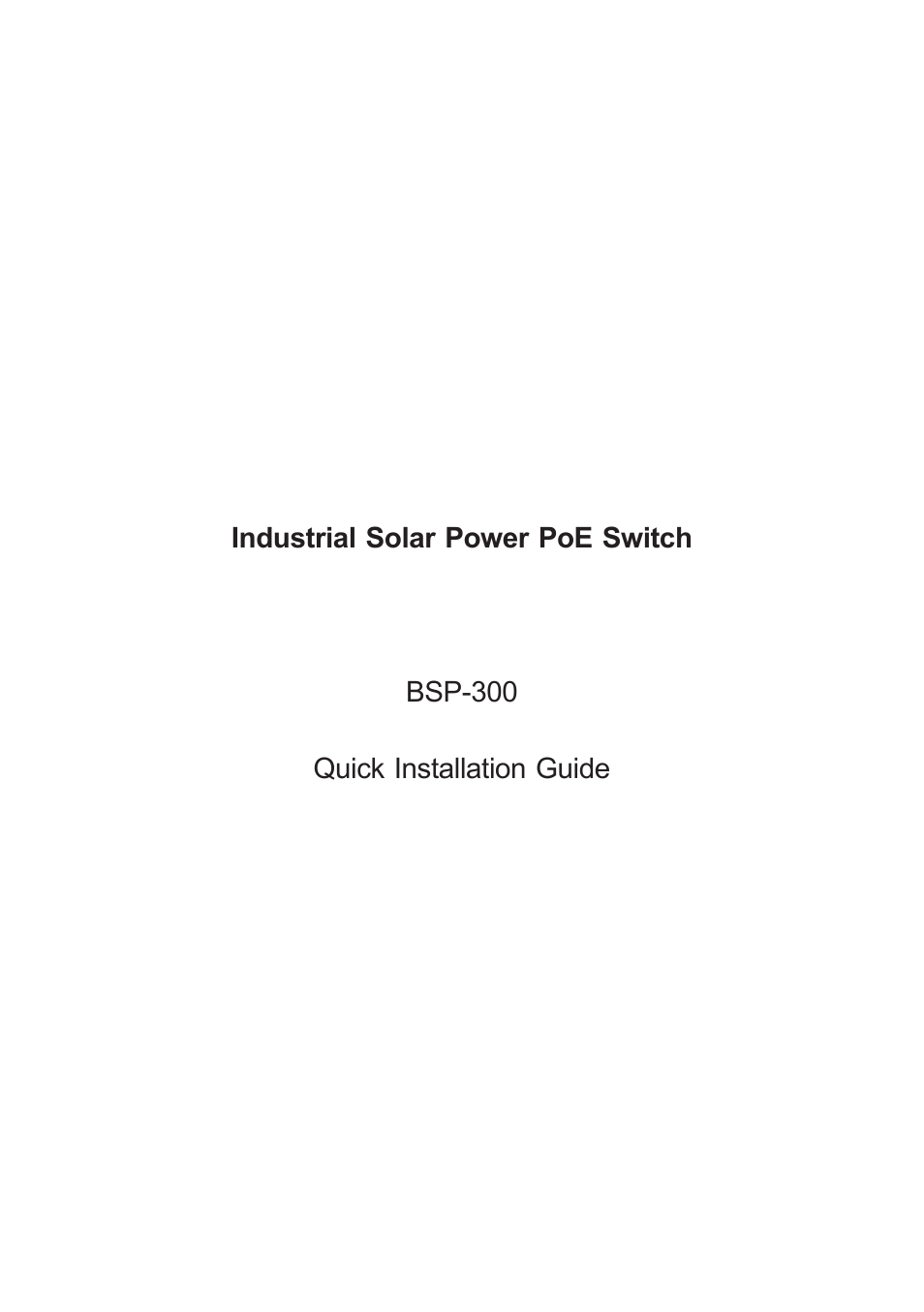 PLANET BSP-300 User Manual | 11 pages