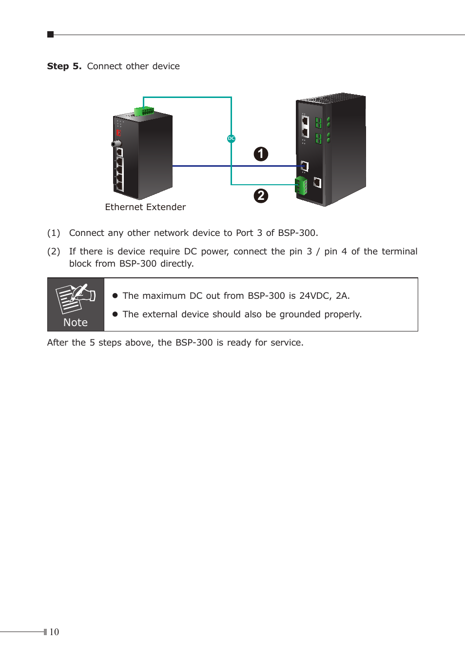 PLANET BSP-300 User Manual | Page 10 / 11