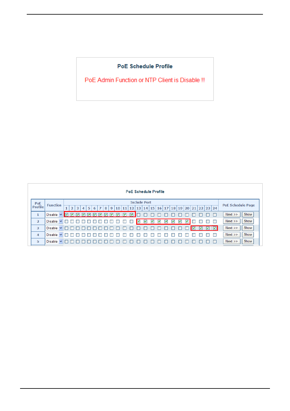 4 poe schedule profile configuration example | PLANET HPOE-1200G User Manual | Page 45 / 57