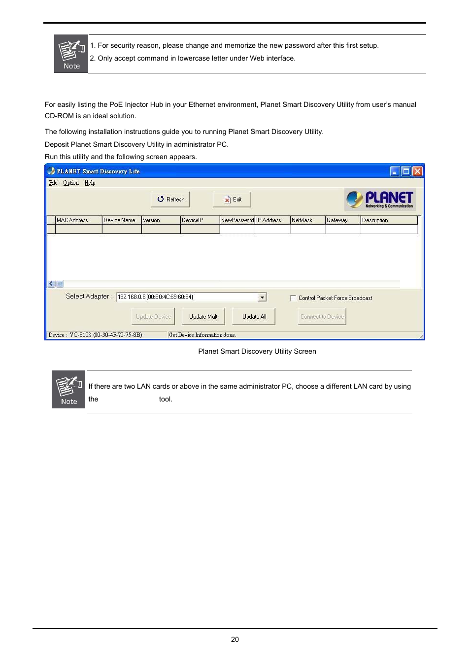 2 planet smart discovery utility | PLANET HPOE-1200G User Manual | Page 20 / 58