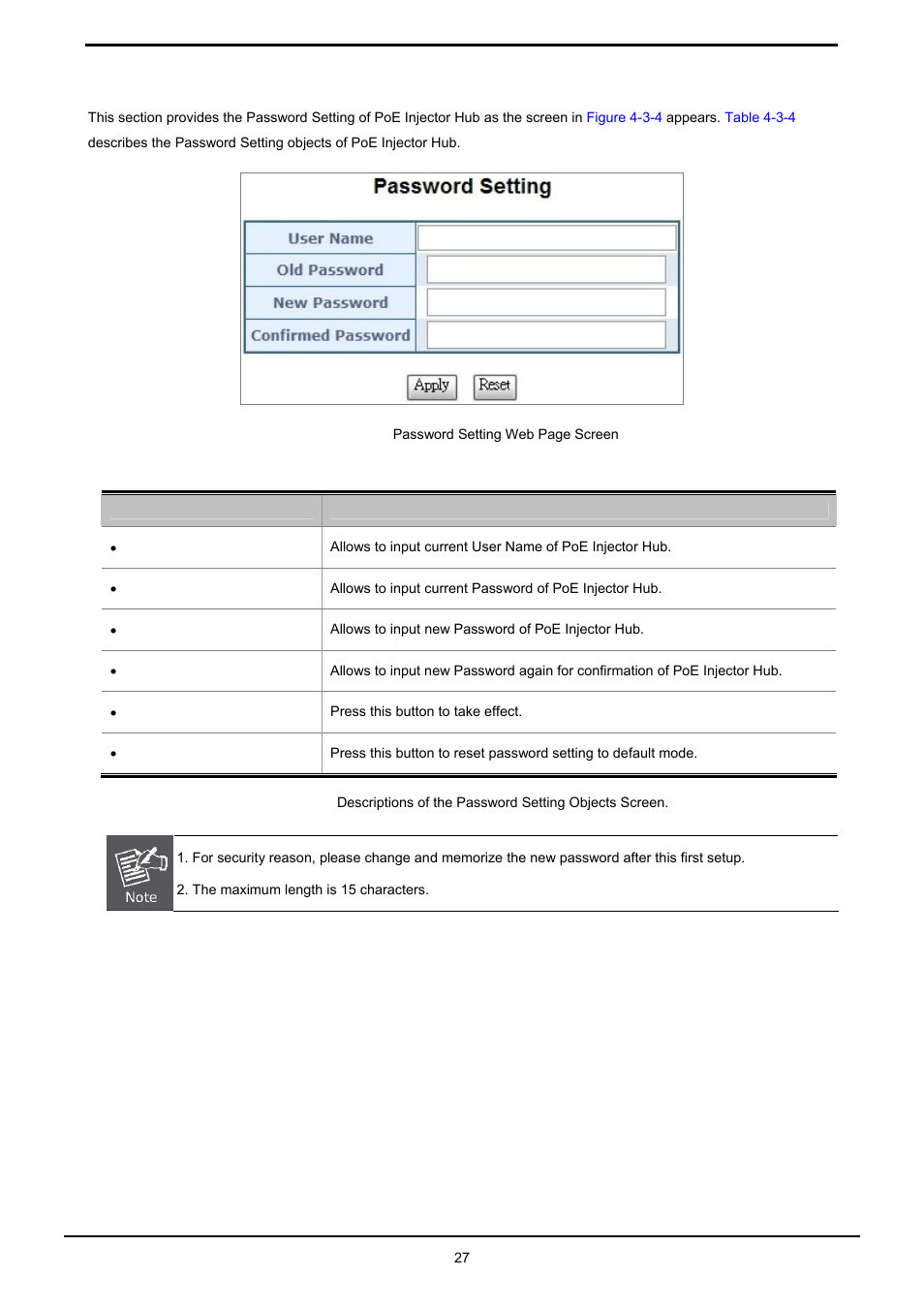 4 password setting | PLANET HPOE-1200G User Manual | Page 27 / 58