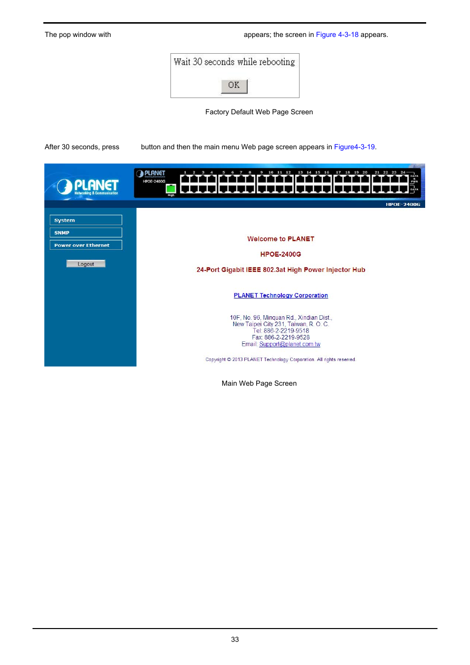 PLANET HPOE-1200G User Manual | Page 33 / 58