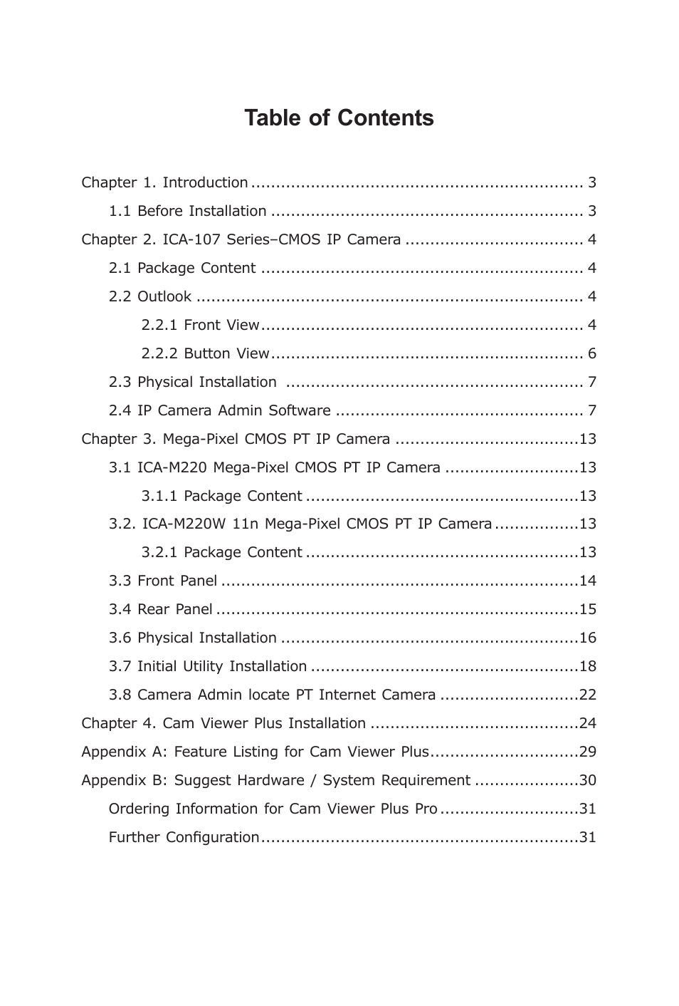 PLANET ICA-107P User Manual | Page 2 / 32