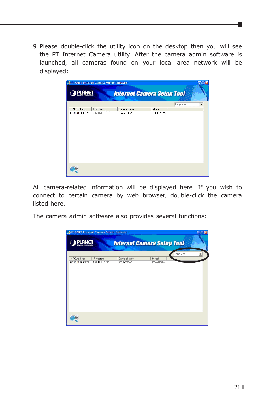 PLANET ICA-107P User Manual | Page 21 / 32