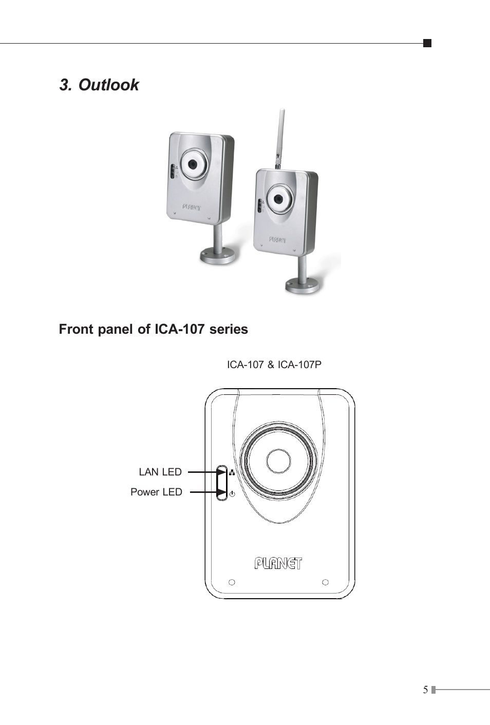 Outlook | PLANET ICA-107P User Manual | Page 5 / 16
