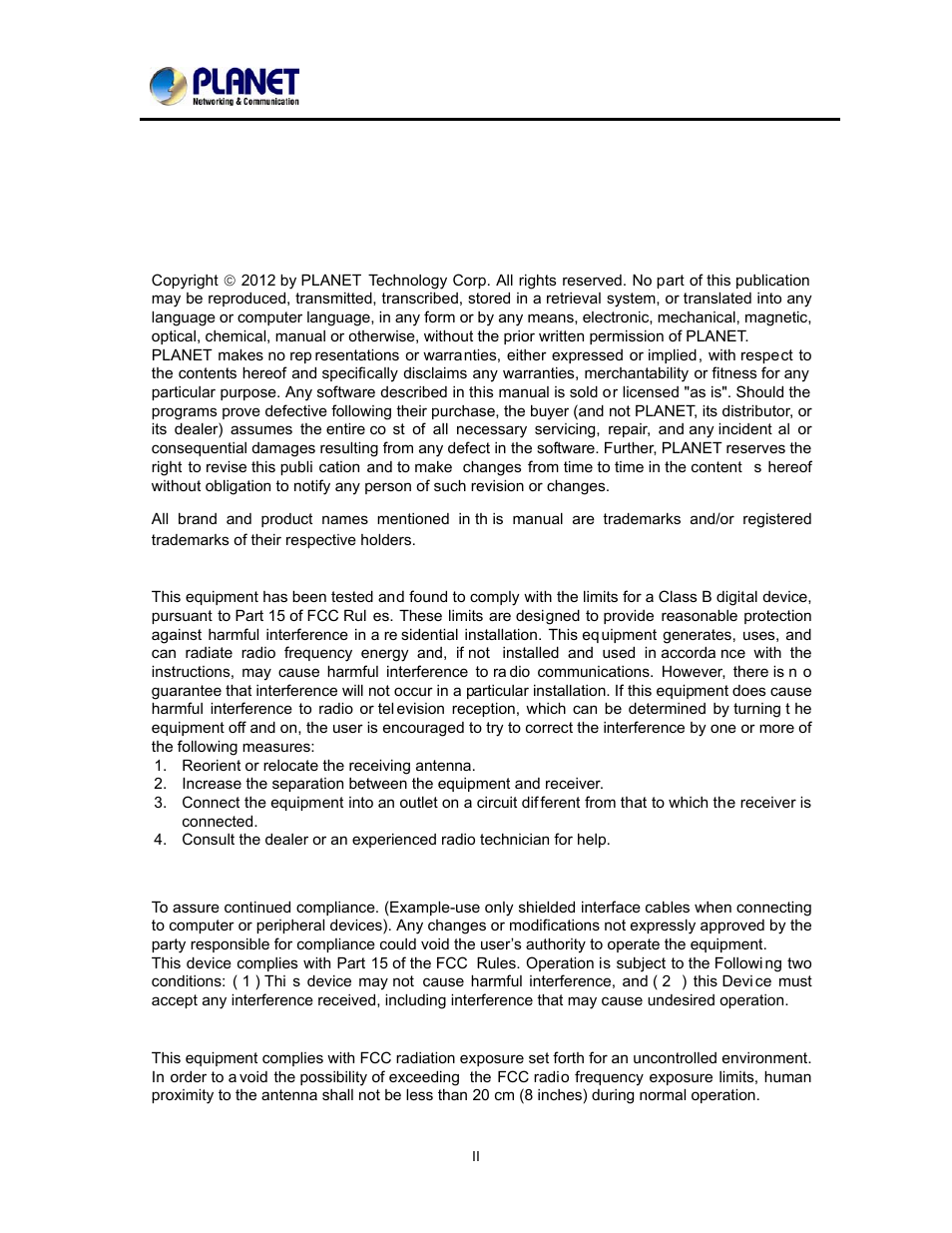PLANET ICA-2200 User Manual | Page 2 / 95