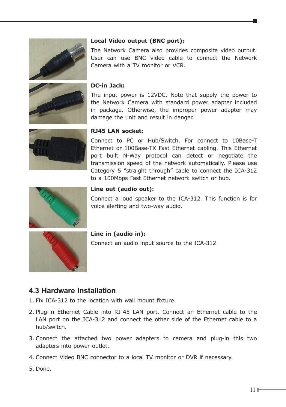 3 hardware installation | PLANET ICA-310 User Manual | Page 11 / 40