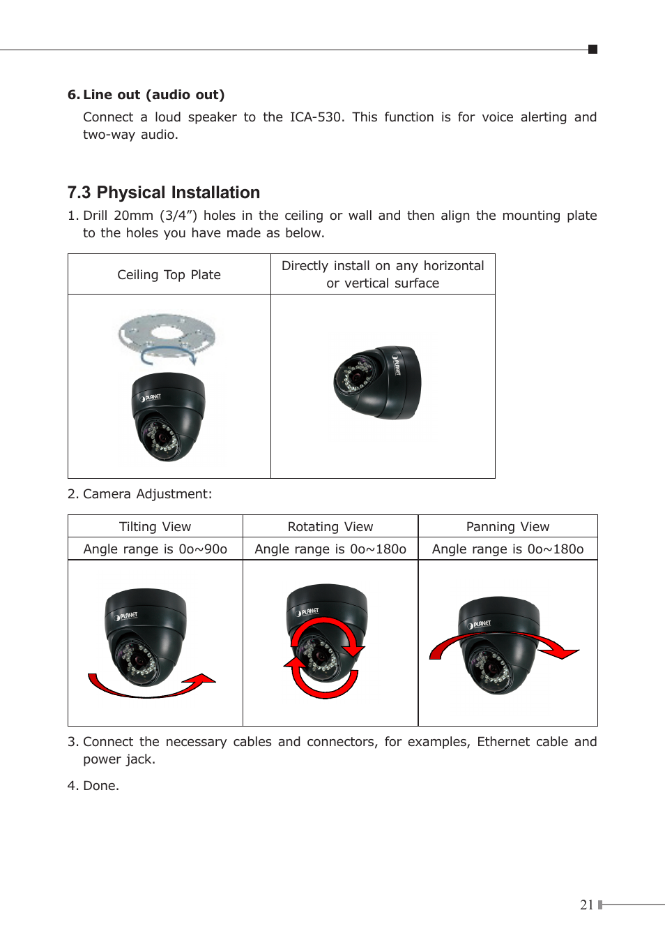 3 physical installation | PLANET ICA-310 User Manual | Page 21 / 40