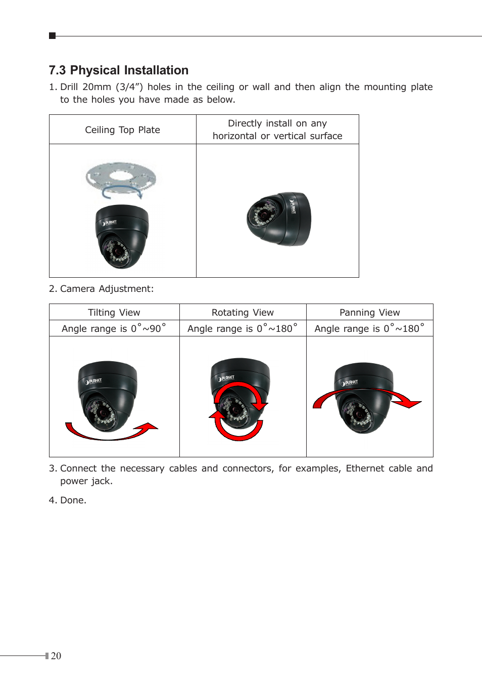 3 physical installation | PLANET ICA-310 User Manual | Page 20 / 32