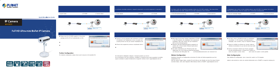 PLANET ICA-3200 User Manual | 2 pages