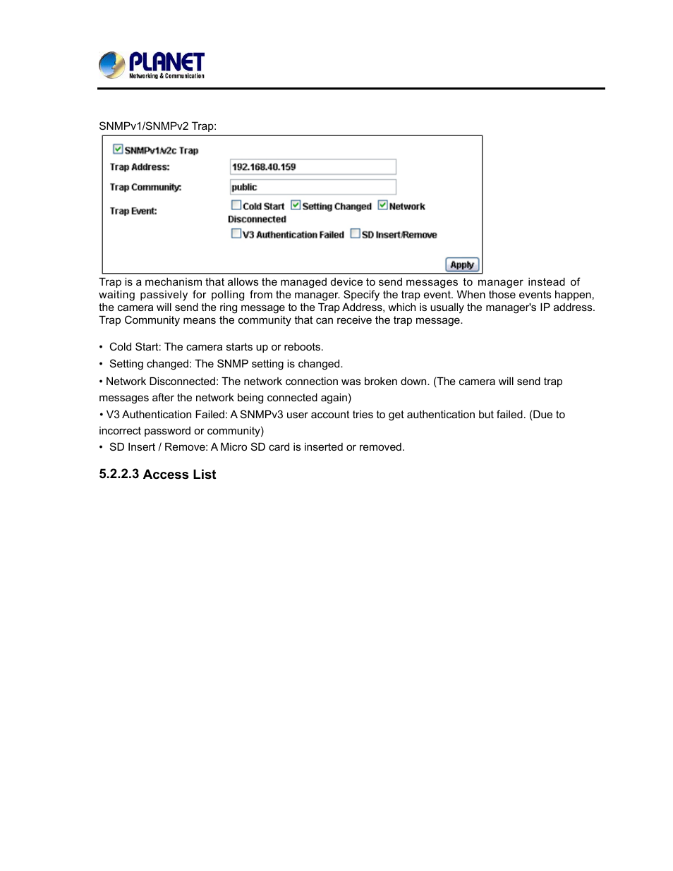 PLANET ICA-3250V User Manual | Page 39 / 80