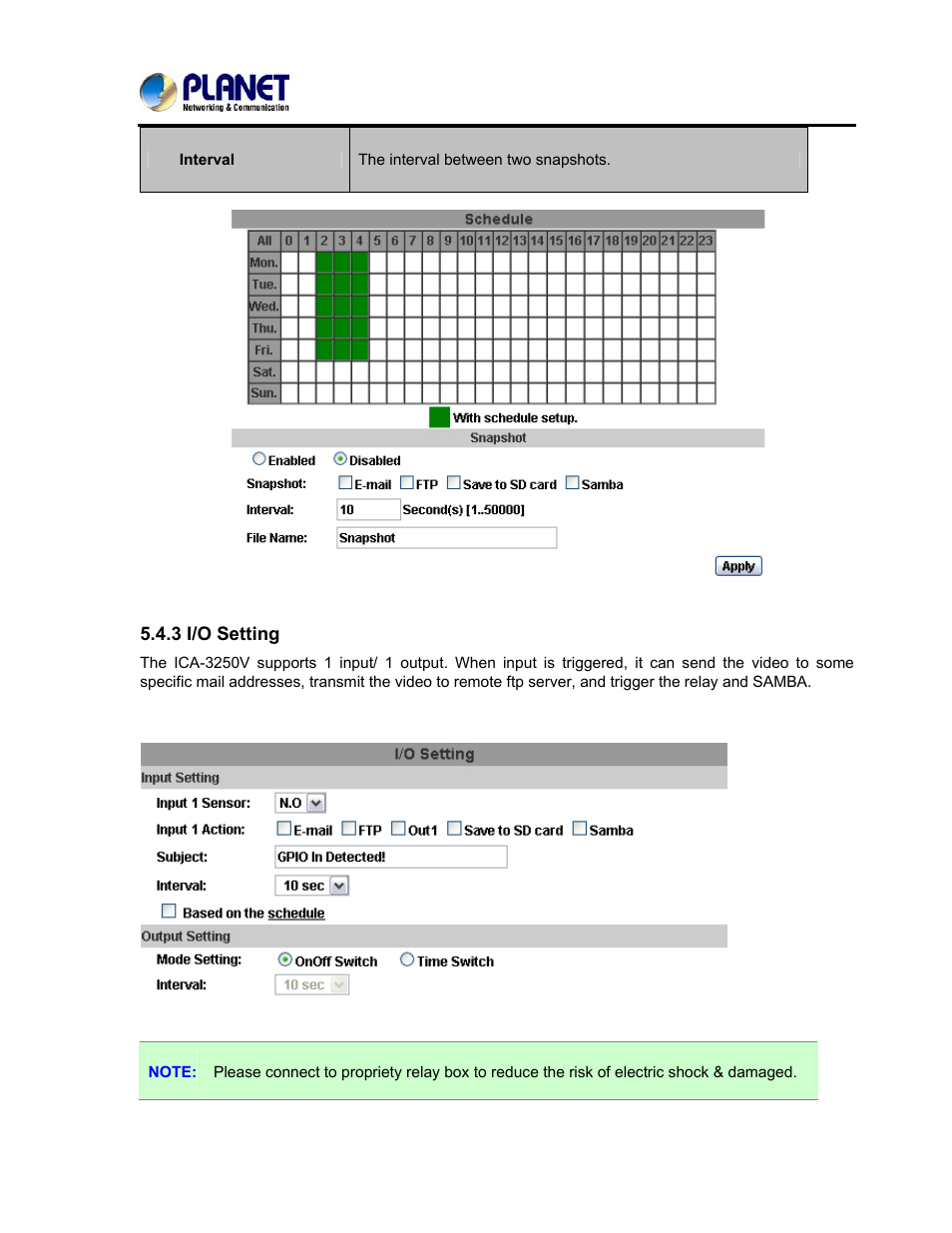 3 i/o setting | PLANET ICA-3250V User Manual | Page 63 / 80