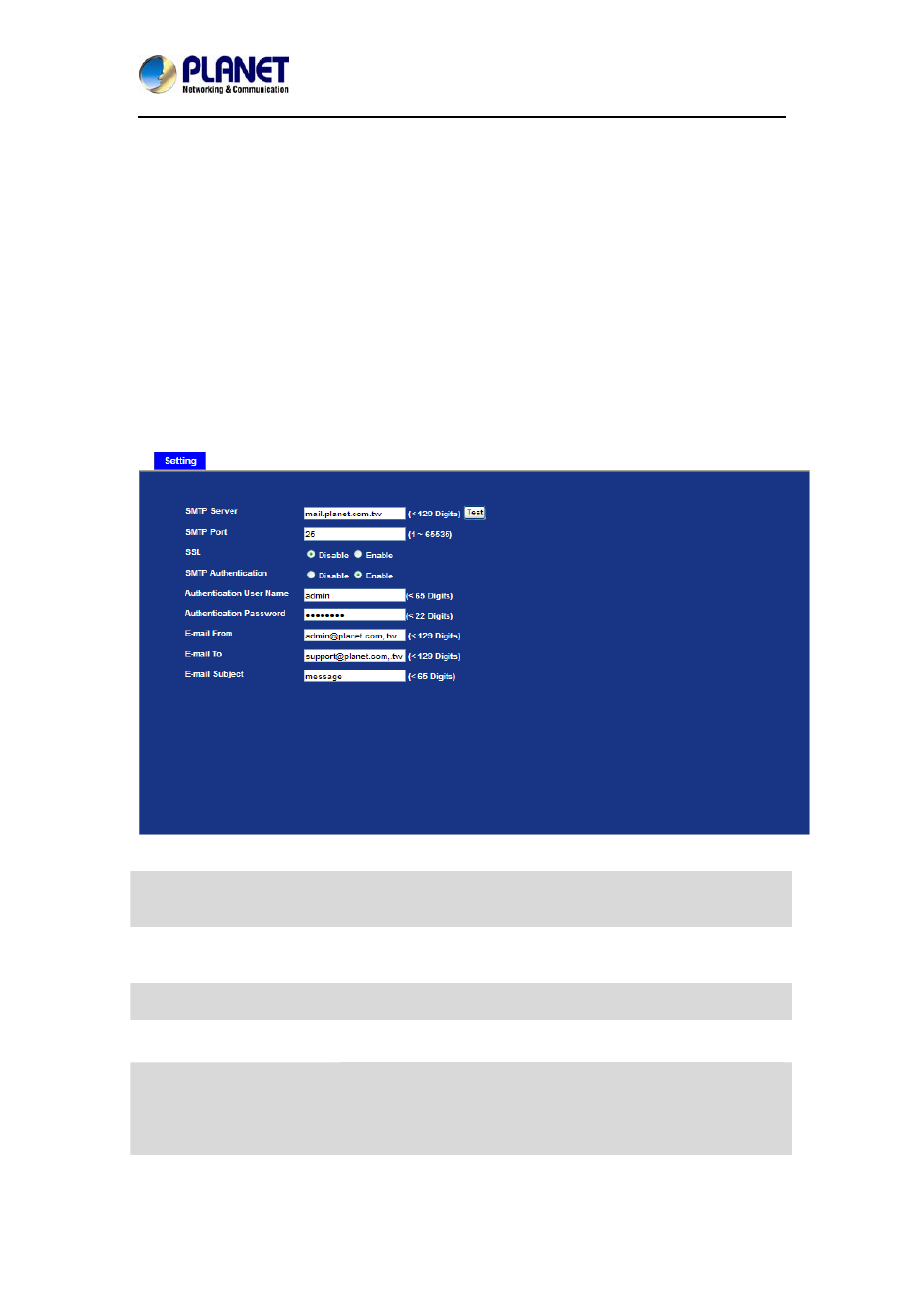 12 e-mail configuration | PLANET ICA-3260 User Manual | Page 60 / 88