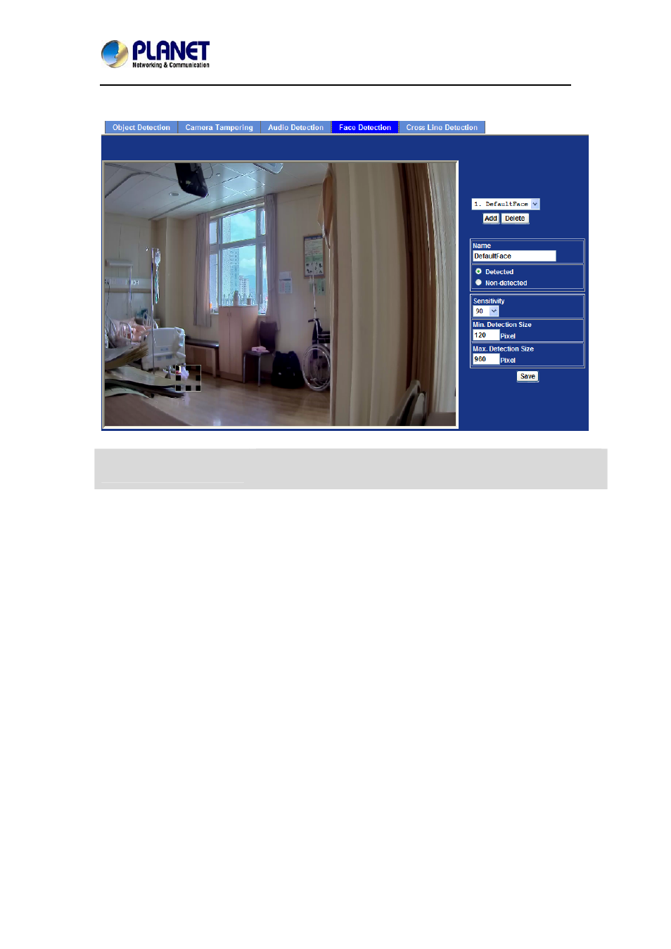 4 face detection, 5 cross line detection, 4 face detection 3.13.5 cross line detection | PLANET ICA-3260 User Manual | Page 64 / 88