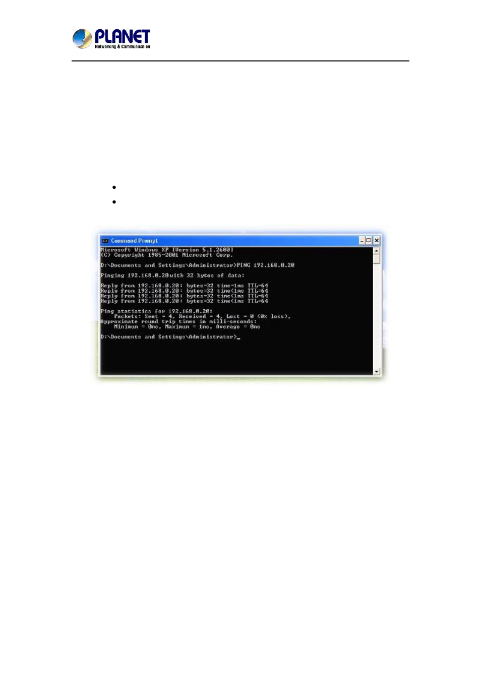 Appendix a: ping ip address | PLANET ICA-3260 User Manual | Page 77 / 88