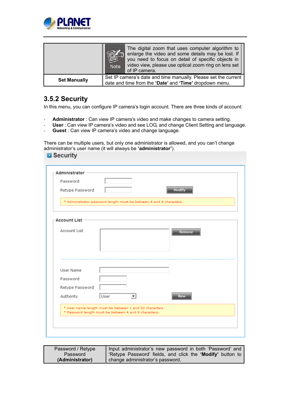 2 security | PLANET ICA-3350P User Manual | Page 31 / 67