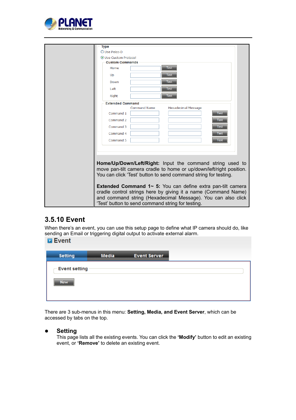 10 event | PLANET ICA-3350P User Manual | Page 46 / 67