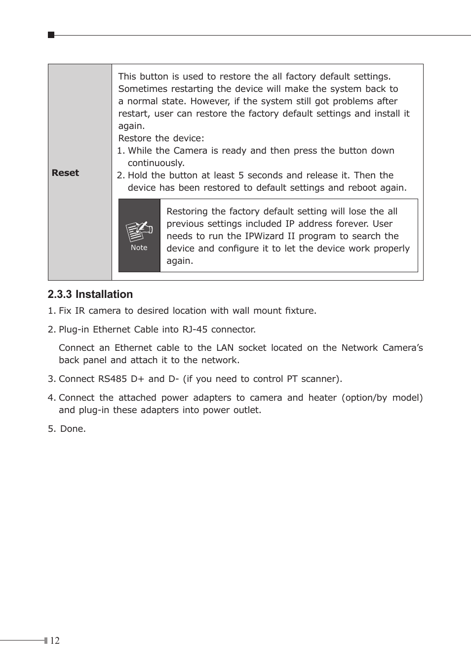 3 installation | PLANET ICA-3350V User Manual | Page 12 / 16