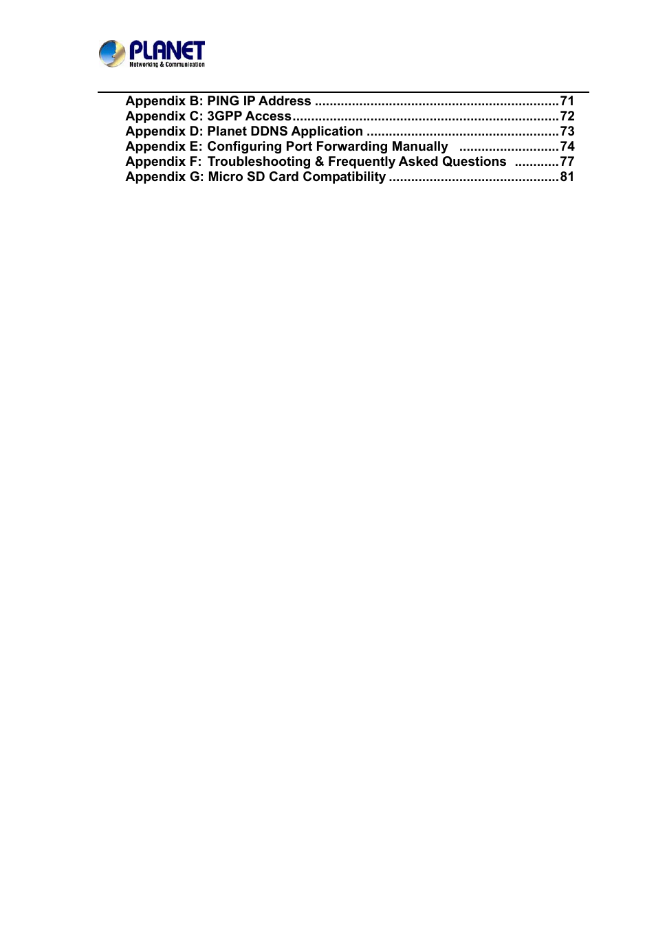 PLANET ICA-3550V User Manual | Page 5 / 81