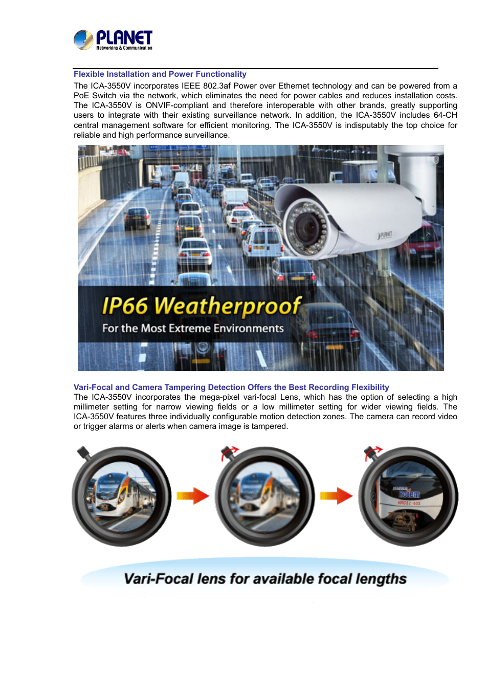PLANET ICA-3550V User Manual | Page 8 / 81