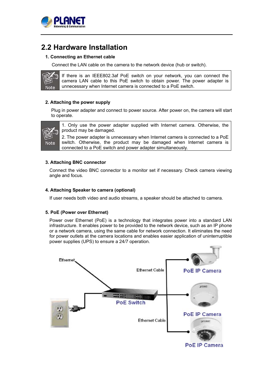 2 hardware installation | PLANET ICA-3550V User Manual | Page 15 / 74