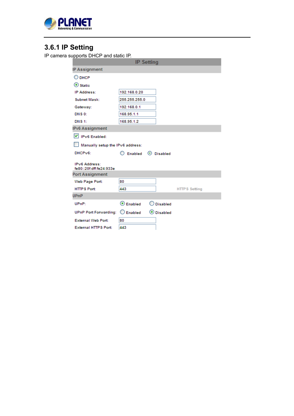 1 ip setting | PLANET ICA-3550V User Manual | Page 38 / 74
