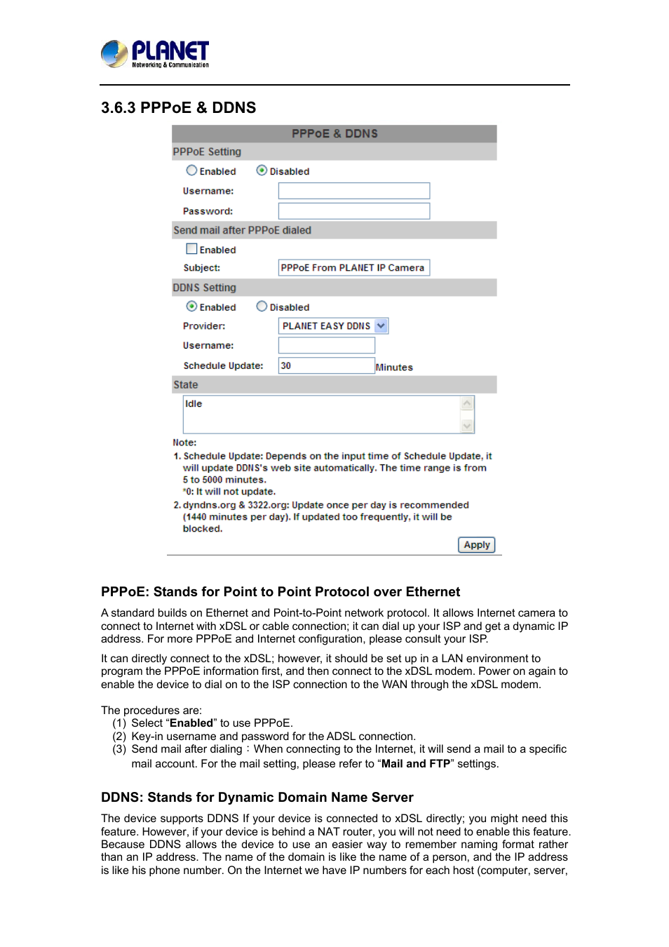 3 pppoe & ddns | PLANET ICA-3550V User Manual | Page 46 / 74
