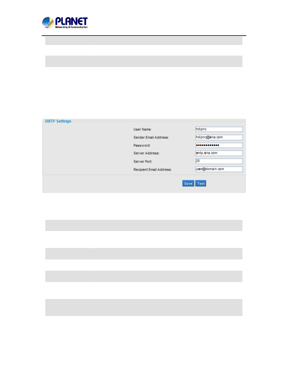 4 smtp, 5 ftp, 4 smtp 3.6.5 ftp | PLANET ICA-4130S User Manual | Page 30 / 45
