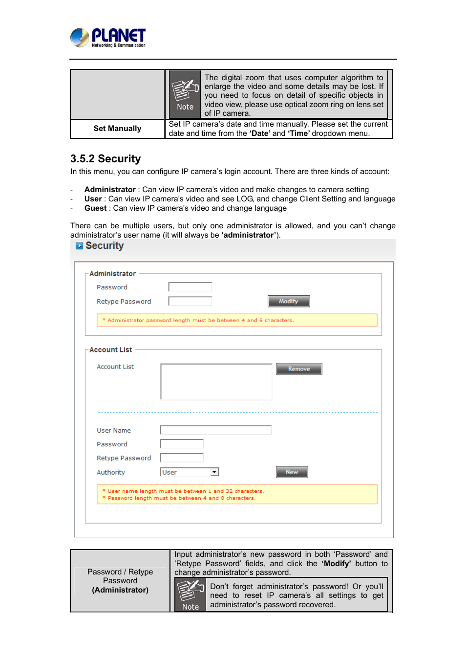 2 security | PLANET ICA-4200 User Manual | Page 28 / 60