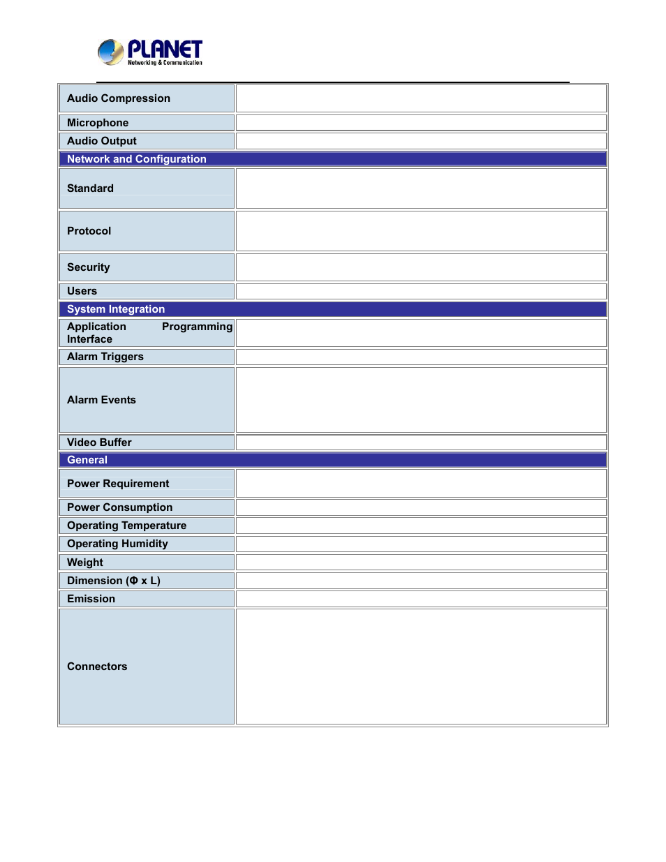 PLANET ICA-4200V User Manual | Page 11 / 98