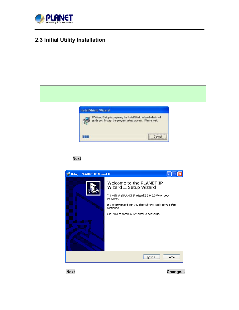 3 initial utility installation | PLANET ICA-4200V User Manual | Page 20 / 98