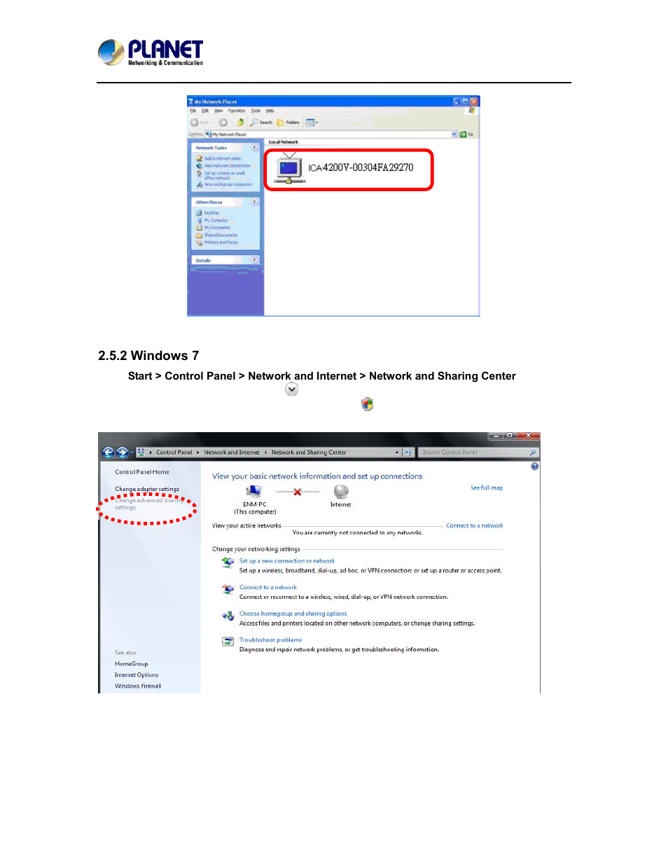 2 windows 7 | PLANET ICA-4200V User Manual | Page 30 / 98