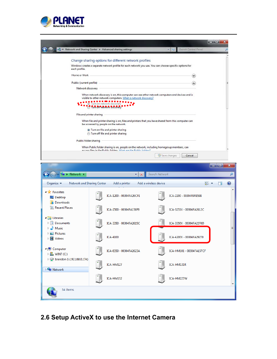 6 setup activex to use the internet camera | PLANET ICA-4200V User Manual | Page 31 / 98