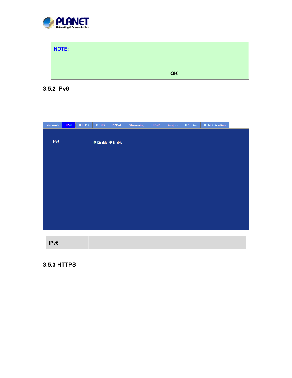 2 ipv6, 3 https | PLANET ICA-4200V User Manual | Page 44 / 98