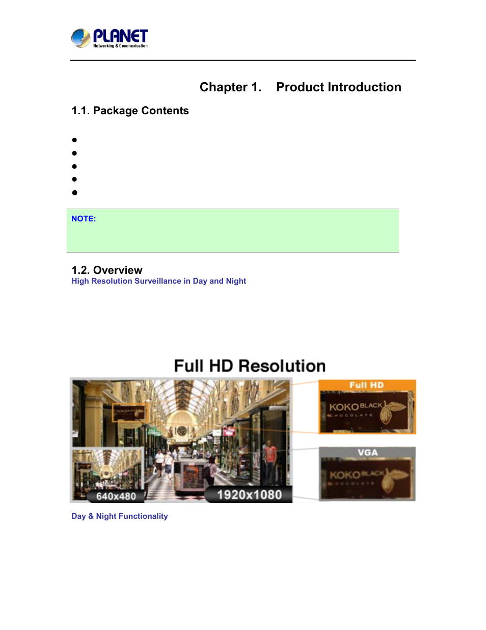 Chapter 1. product introduction, Package contents, Overview | PLANET ICA-4200V User Manual | Page 6 / 98