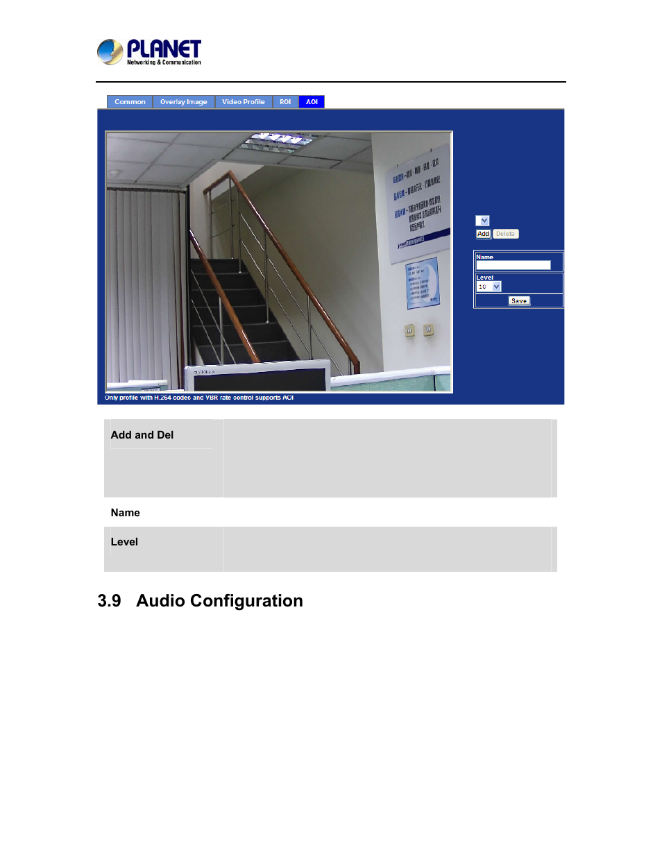 9 audio configuration, Audio configuration | PLANET ICA-4200V User Manual | Page 66 / 98