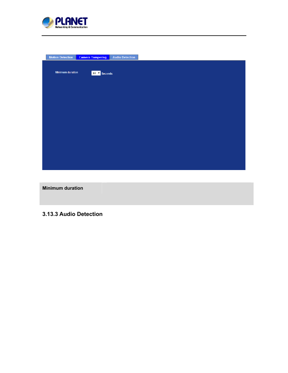 3 audio detection | PLANET ICA-4200V User Manual | Page 73 / 98