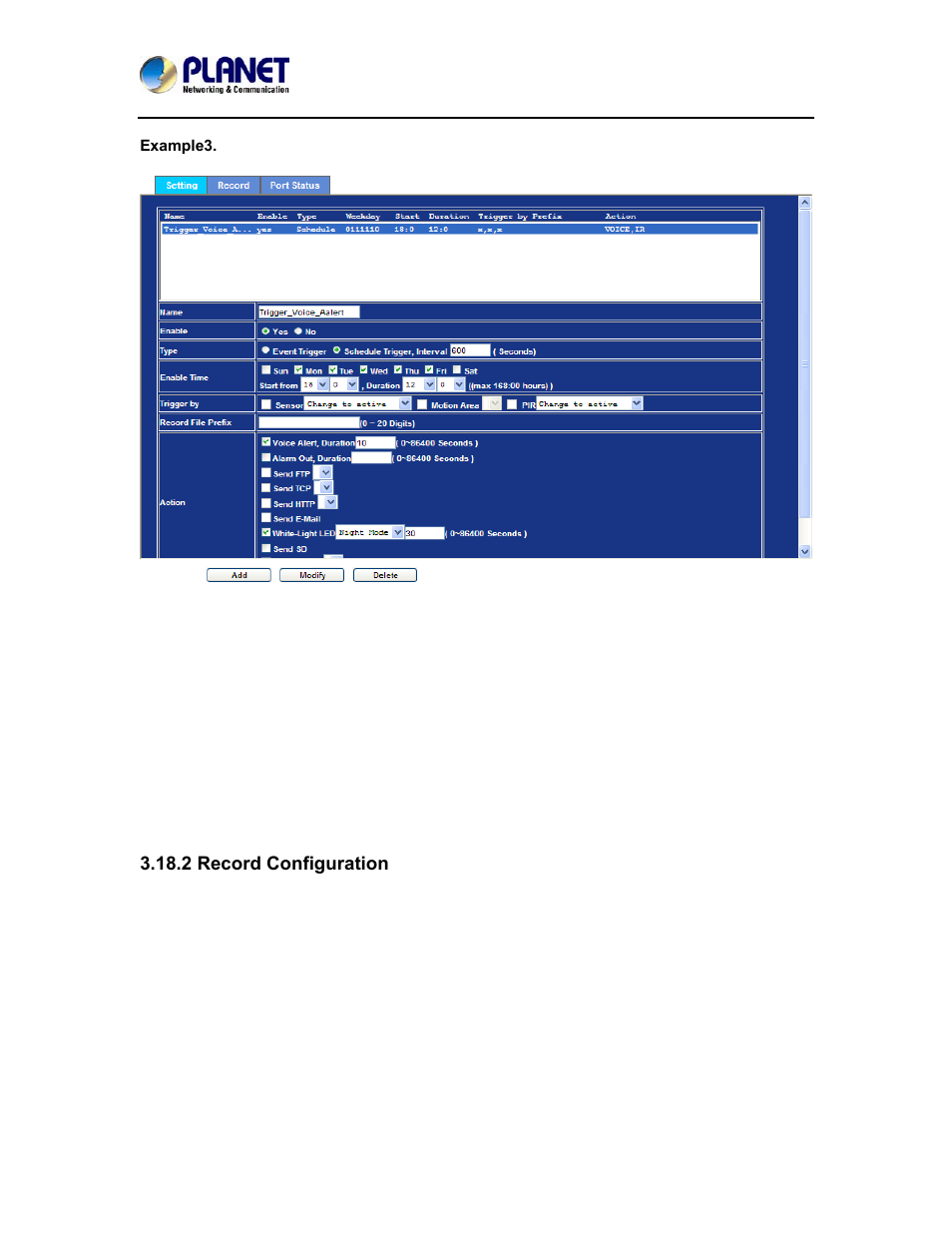2 record configuration | PLANET ICA-4200V User Manual | Page 84 / 98