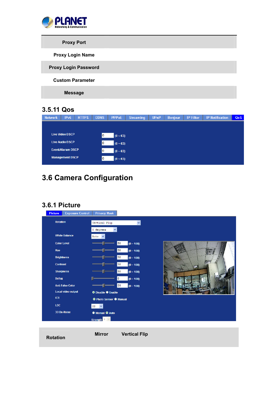 11 qos, 6 camera configuration, 1 picture | PLANET ICA-4200V User Manual | Page 46 / 87