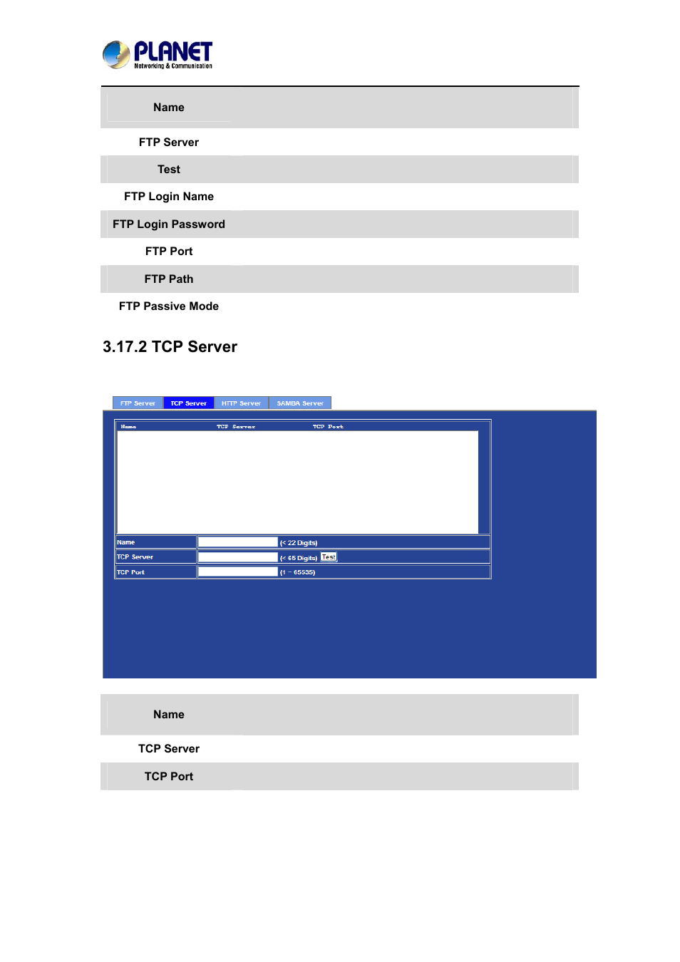 2 tcp server | PLANET ICA-4200V User Manual | Page 70 / 87